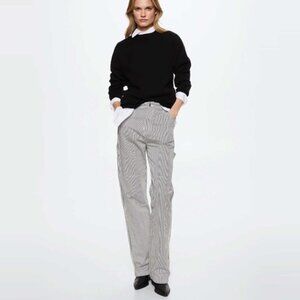 MNG NWT Black White Striped Pants Sz 10